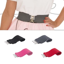 Hip Hop 50s Shop Adult Cinch Belt Accessory for Poodle Skirt Halloween Costume