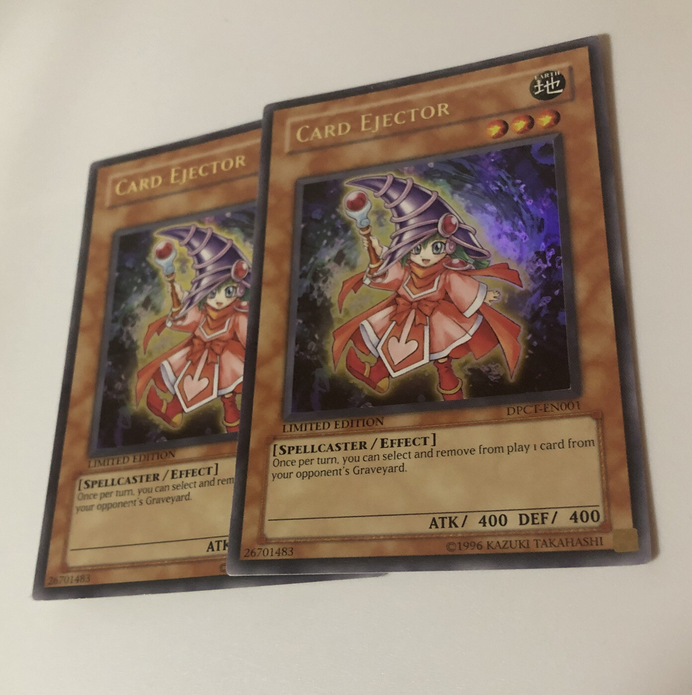 Yugioh 2x Card Ejector Ultra Rare Limited Edition DPCTEN001 Light