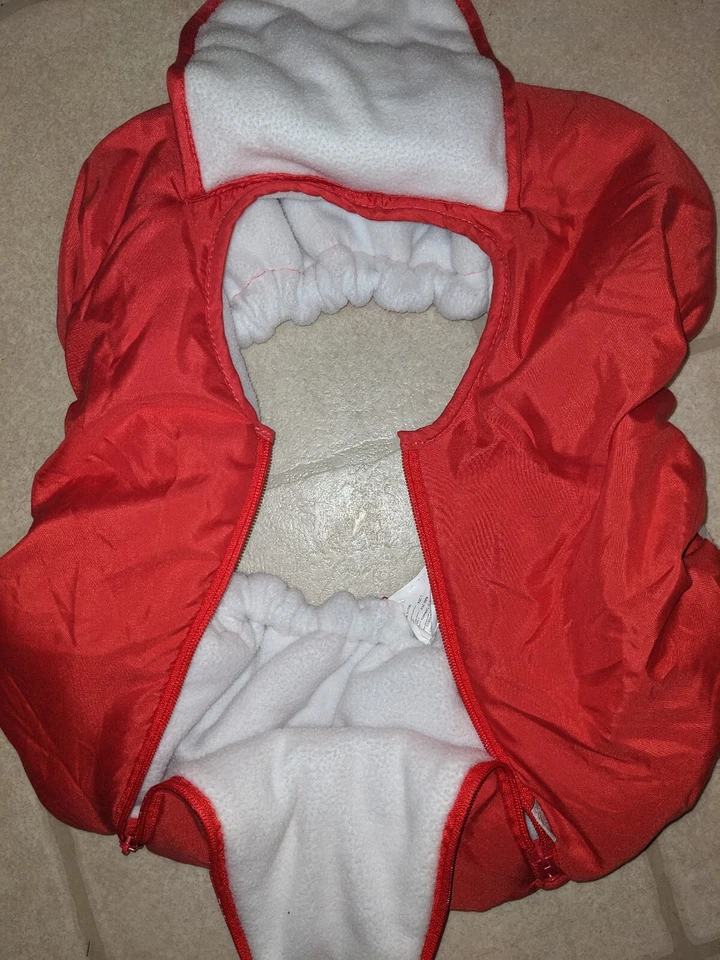 Acogedora cubierta de asiento de coche infantil manta forrada de piel color melón Foto 2 de 4