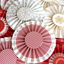 Anna Griffin Christmas Rosettes New in Box 24 Pcs AG-1001
