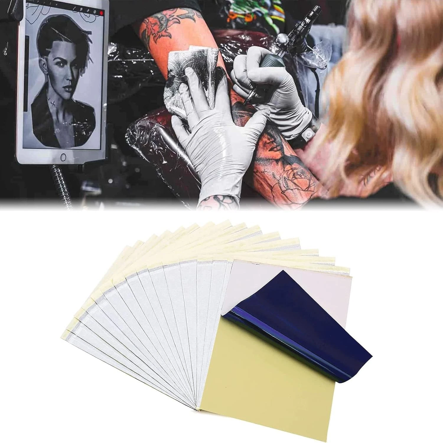 Beoncall Tattoo Stencil Paper, A4, 100 Pcs image 5