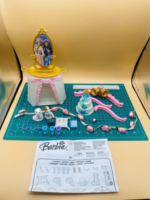 #ad Barbie The Princess amp; Pauper Wedding Vanity Playset Furniture Wolfie Serafina $48.91