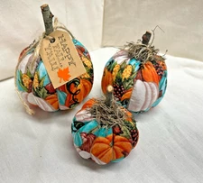 Pumpkins/Fall/Halloween/Bowl Fillers/Set of 3/Farmhouse