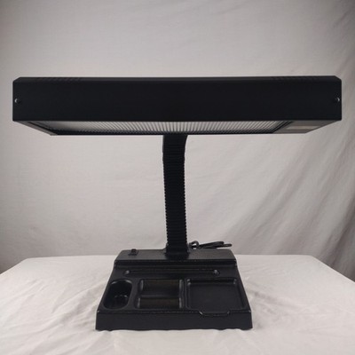 Sunbox DL Light Therapy Black Desk Lamp Stationary Organizer Base 10k Lux