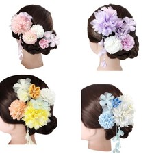 Flower Hairpins Tsumami Daisy Japonism Hair Accessories for Women Girls