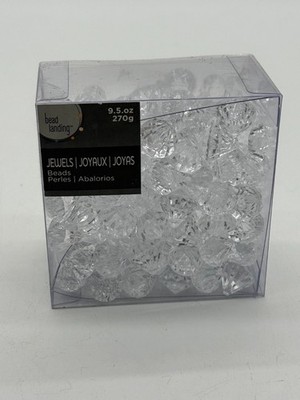 Bead Landing Clear Acrylic Jewels Beads 9.5oz 270g Diamond Gem Craft Filler