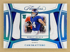 2025 Panini Flawless Cam Skattebo DEBUT DUALS NIKE SWOOSH patches 1/1 NY Giants