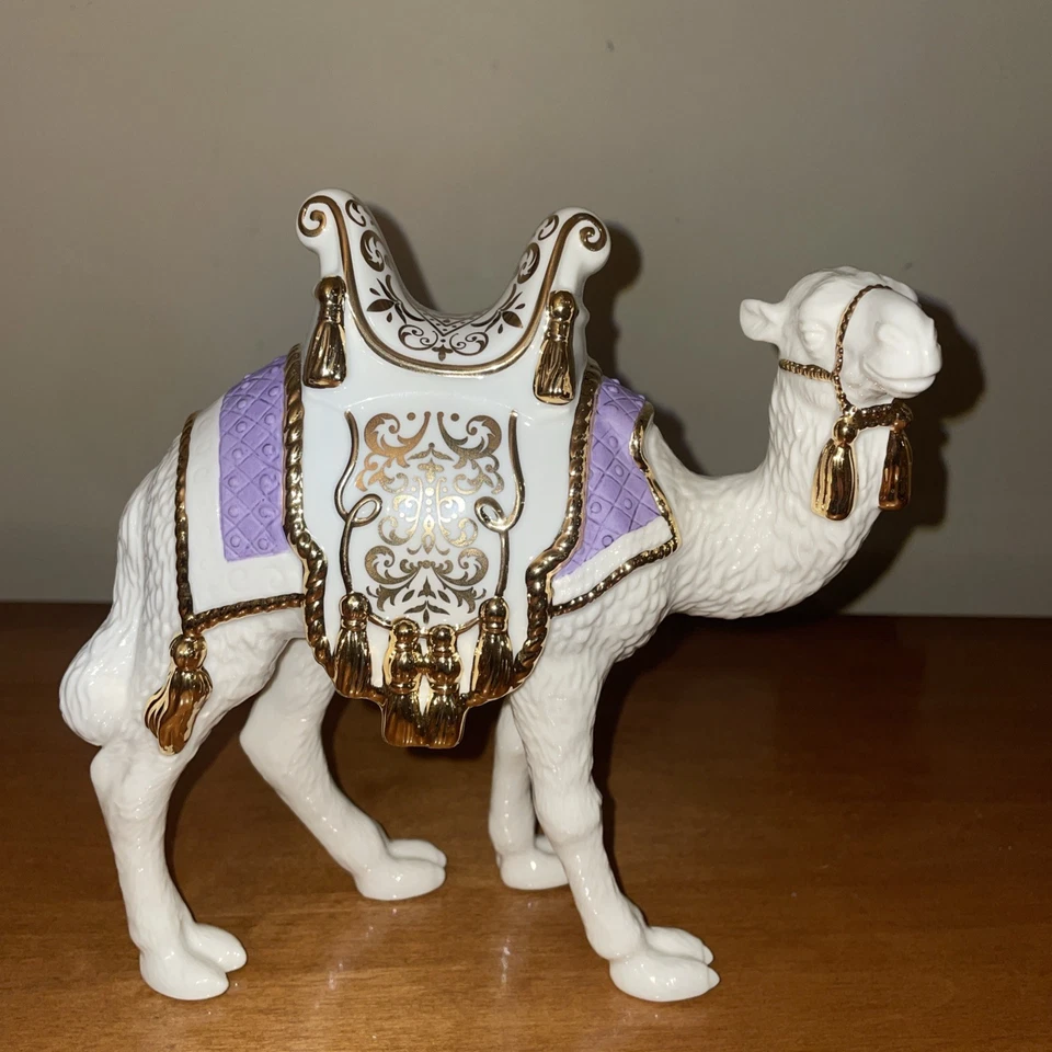 Lenox First Blessing Nativity Standing Camel Purple Blanket 7” X 7” Porcelain - Image 2 of 4