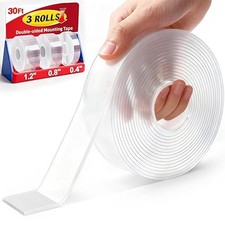 Double Sided Tape Heavy Duty: Damage Free Traceless Peel 3 Width Bundle