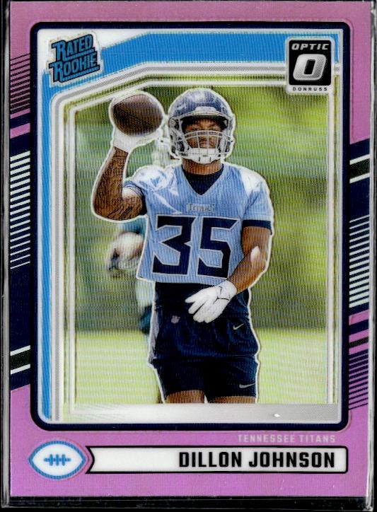 2024 Donruss #399 Dillon Johnson Optic Rated Rookies Preview Red Wave