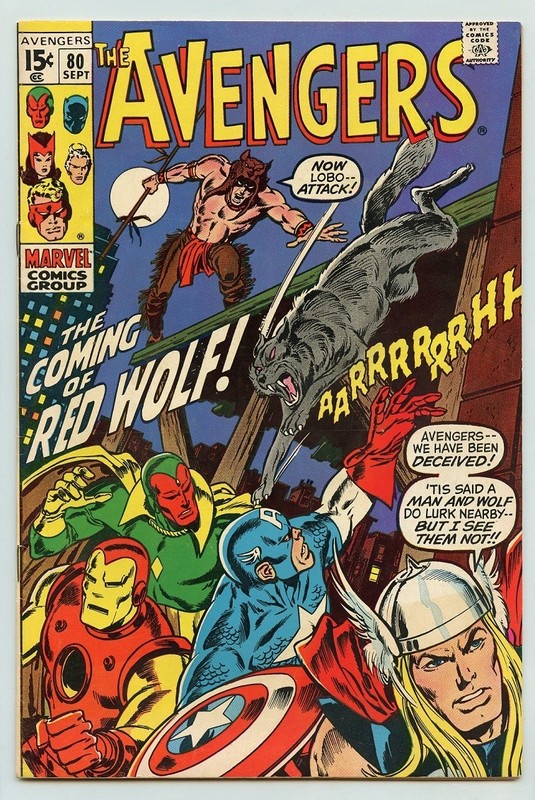 AVENGERS #80 ( 1970 ) 1ST APP. & ORIGIN OF RED WOLF ( FN / VF )  JOHN BUSCEMA