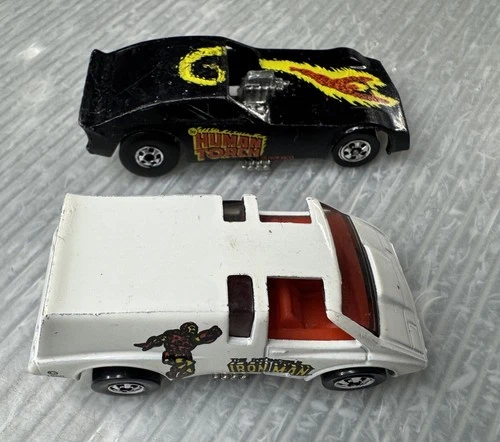 vintage HOT WHEELS Marvel LOT 1978 Human Torch dragster & 1980 Iron Man van
