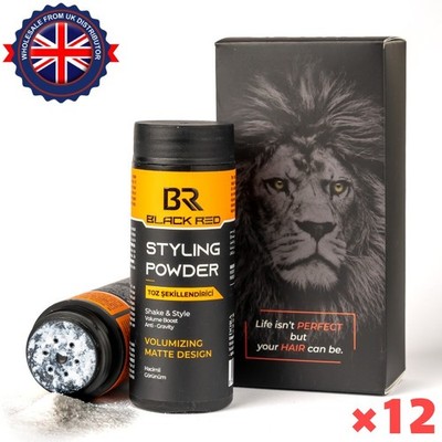 BLACK RED Hair Styling Texture Powder, 20g |Medium Hold| Volumising Matte| 12 Stück