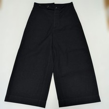 MHL Margaret Howell Wool Cotton Wide Cropped Pants Dark Navy Size 0 MH0326459