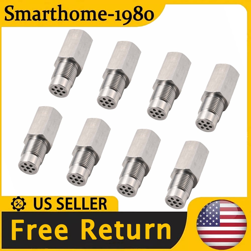 8Pcs Steel Mini Catalytic Converters Oxygen O2 Sensor Rear Exhaust Accessories