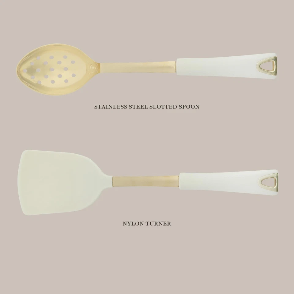 Lockton 2-Piece Stainless Steel & Nylon Kitchen Turner and Slotted Spoon Set ... - Image 3 of 4