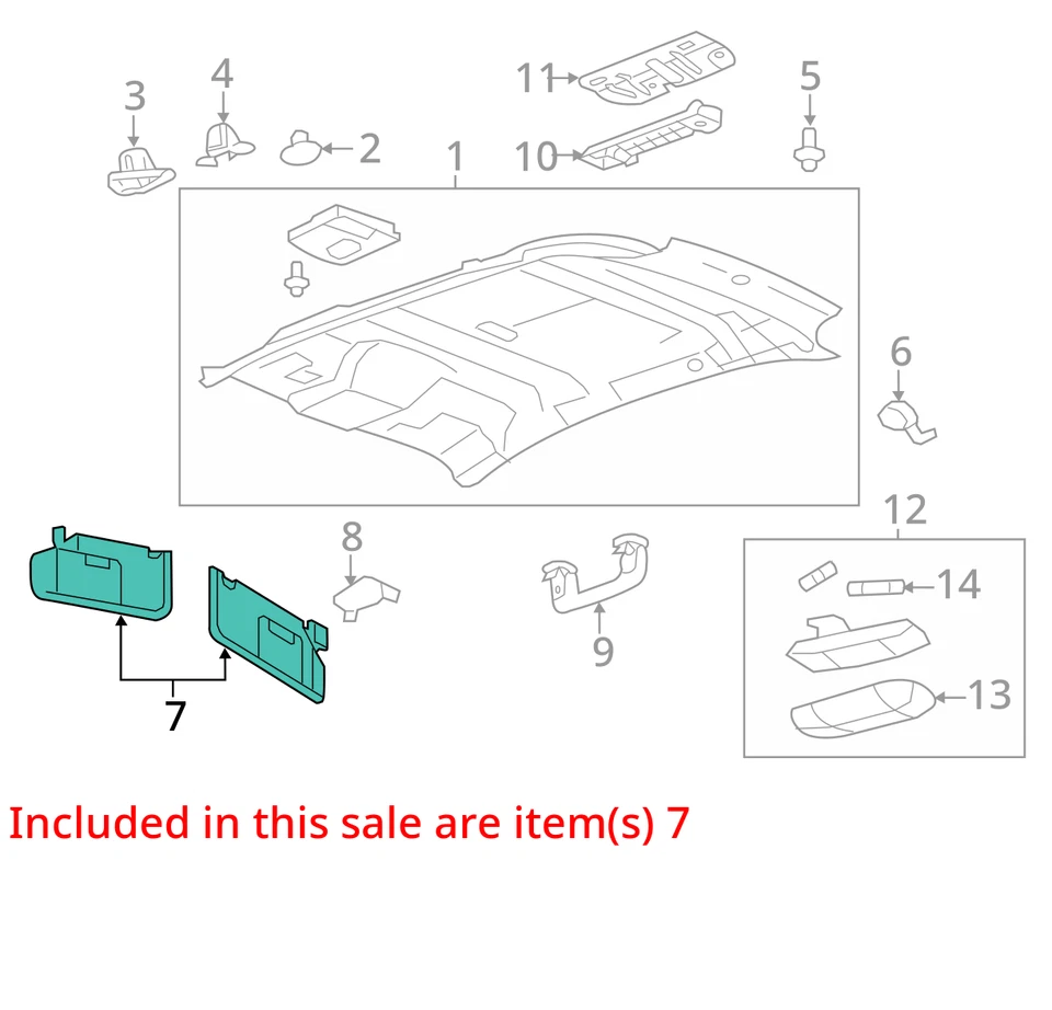 Espejo retrovisor parasol izquierdo Ford Edge 2007-2010 TJYX7 Foto 3 de 4