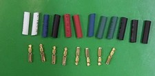 8ea. high quality GOLD PLATED CARTRIDGE CONNECTOR CLIPS with shrink tubes