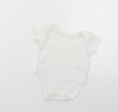 Baby UK Size 0-3 Months Nutmeg White Babygrow One-Piece