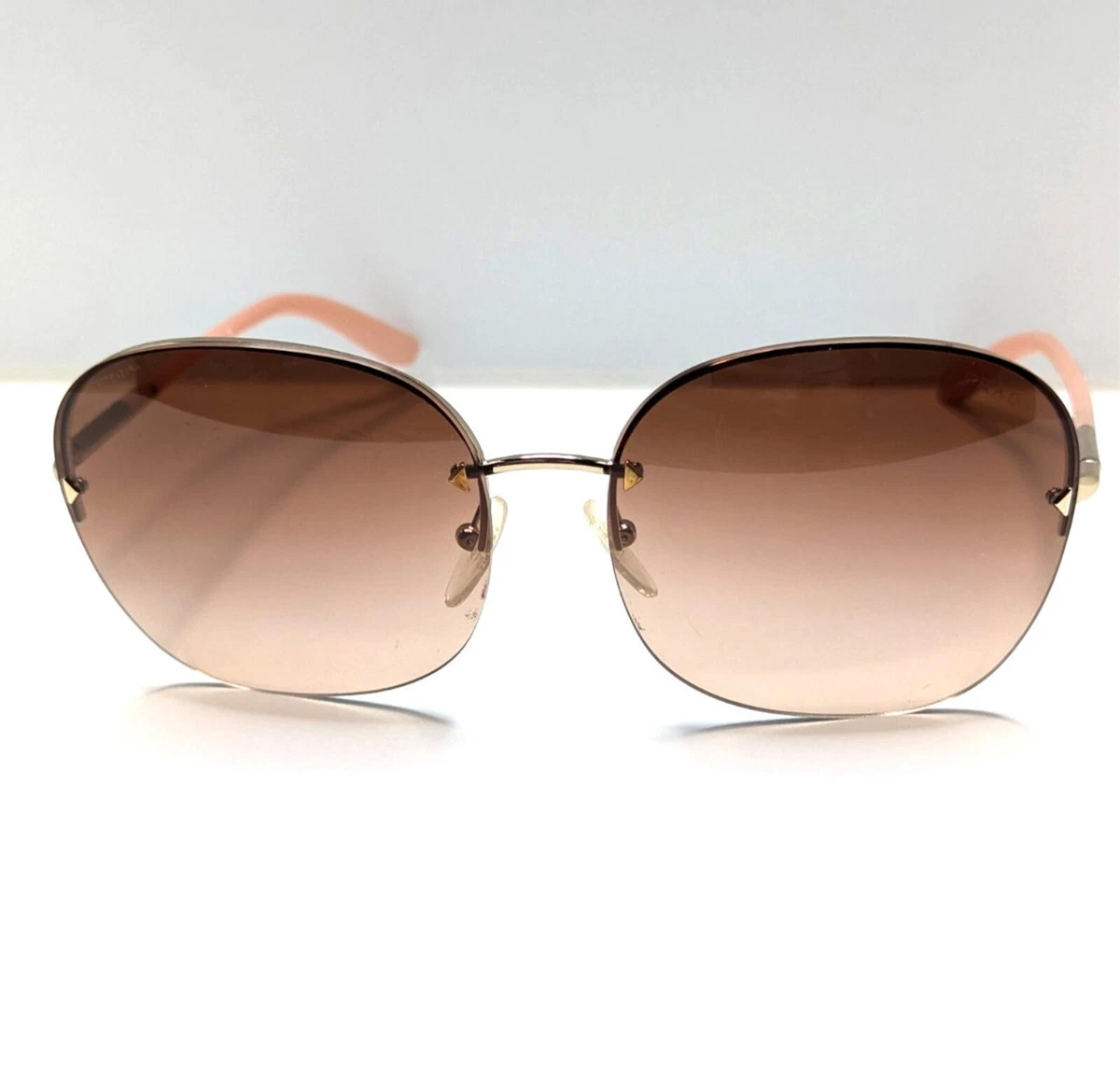 Prada Women’s Rimless Sunglasses | Gold & Brown | New | No Box | No Tags Prada Rimless Sunglasses SPR 570 Gold 200168 – FASHIONPHILE main image 3