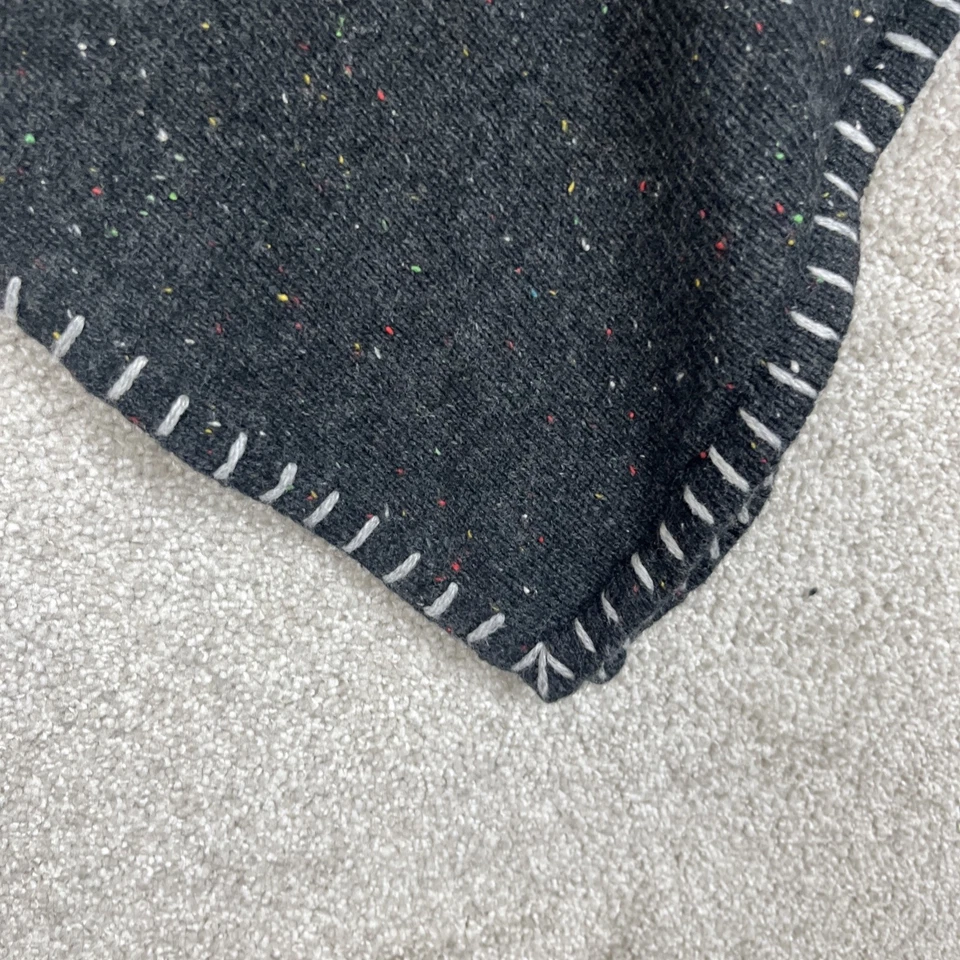 Пуловер женский Chicos пончо L XL черный фиолетовый цветочный асимметричный богемное - 3551 - Изображение 4 из 4