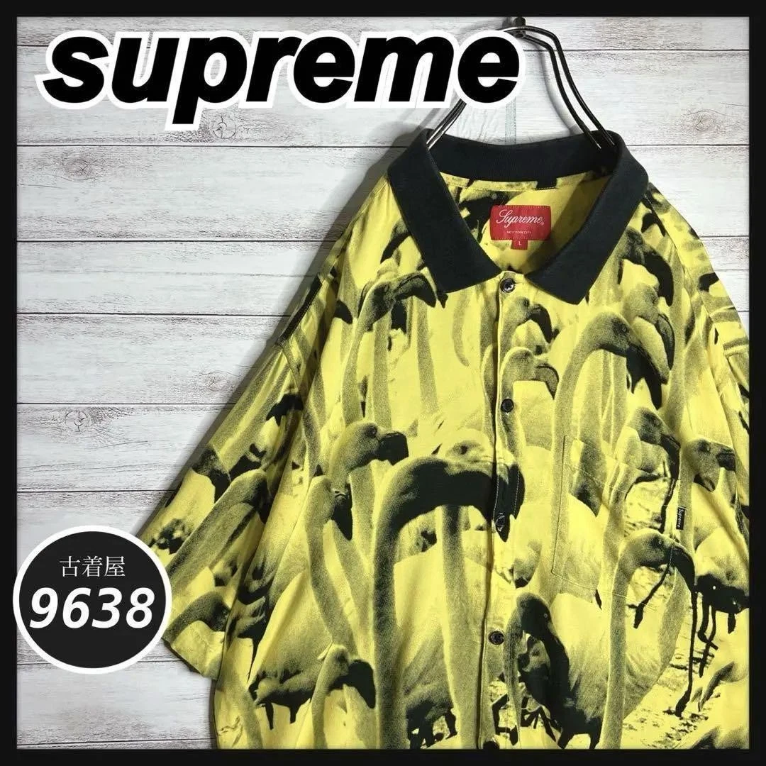 Chemise à col ouvert suprême flamant rose manches courtes
