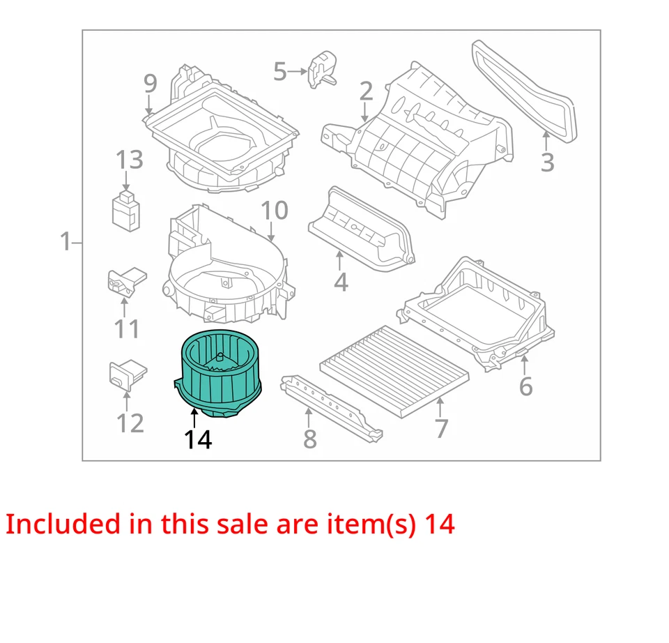 Hyundai Elantra 2014 calentador aire acondicionado motor fabricante original 134 k millas - LKQ414687014 Foto 4 de 4