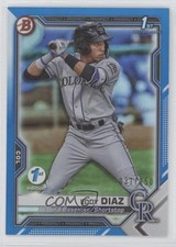 2021 Bowman 1st Edition Blue Foil 31/150 Eddy Diaz #BFE-33 0eq8