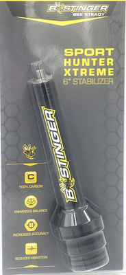 #ad BEE STINGER SPORT HUNTER XTREME 6quot; STABILIZER BLACK 100% CARBON NEW IN PACKAGE $49.95