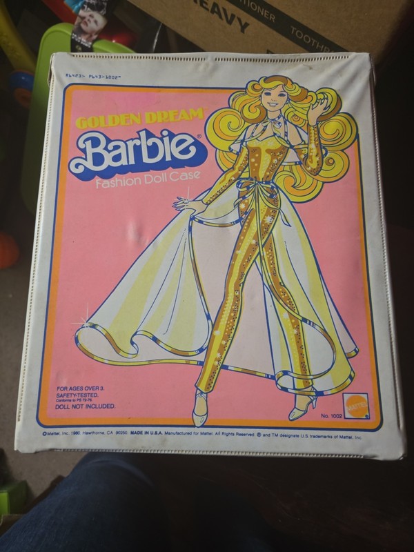 Vintage Barbie Golden Dreams Fashion Doll Case White (Mattel, 1980) US Seller
