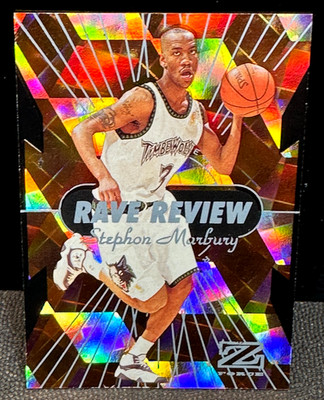 Stephon Marbury 1997-98 Skybox Z-Force Rave Review Insert SP #8 Timberwolves
