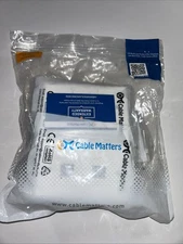 (QTY 10) Cable Matters Low Profile 2-Port Keystone Jack Wall Plate 180082X10