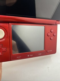 Nintendo 3DS Flame Red CTR-001 NTSC - Tested - Stylus, Charger Included