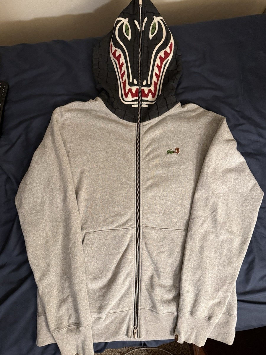 Bape X Lacoste Full Zip Hoodie