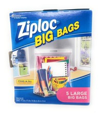 Ziploc Big Bags Clothes and Blanket Storage Bags Large, 5 Count