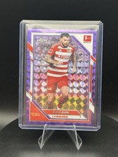 OLIVER BURKE 2025 TOPPS CHROME BUNDESLIGA Purple geometric REFRACTOR /75