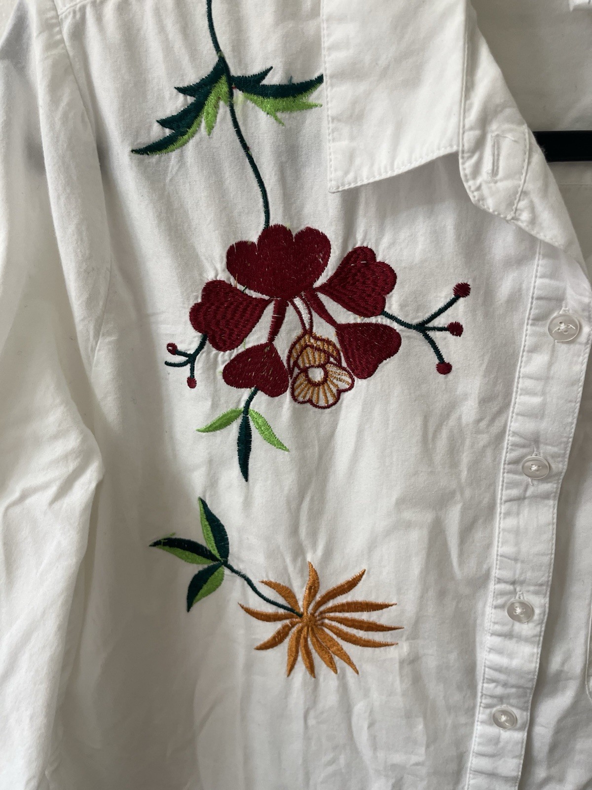 Dizzy Lizzy Button down Blouse Size L Womens Long… - image 5