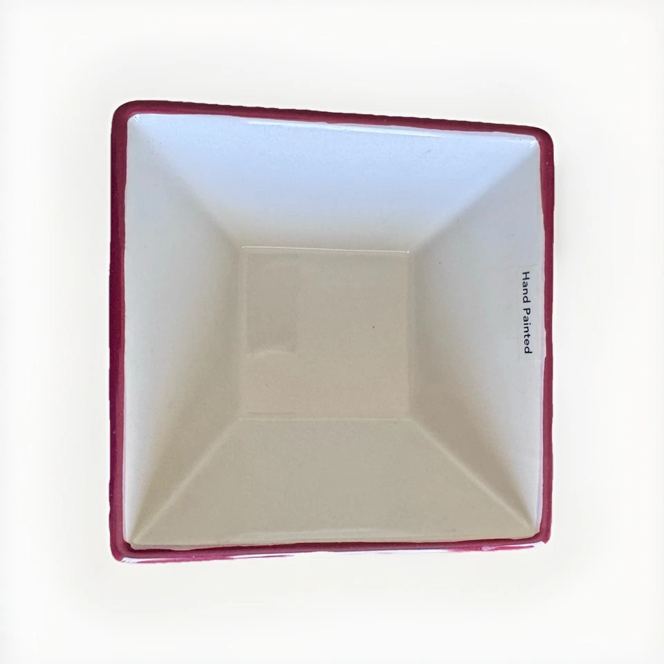 New ST. NICHOLAS SQUARE YULETIDE BOWL Winter Trees, Snowman Candy Snack Dish  - Image 2 of 4