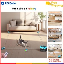 Interactive Cat Toy with Treadmill Blue Exercise Play for Indoor Cats