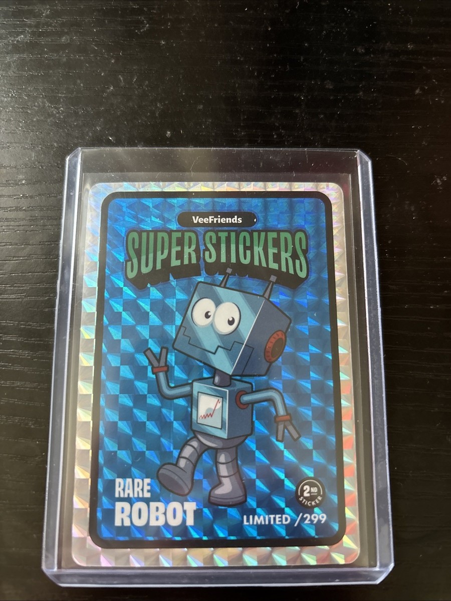 PSAマガジン super stickers rare robot #/99 Veefriends Super