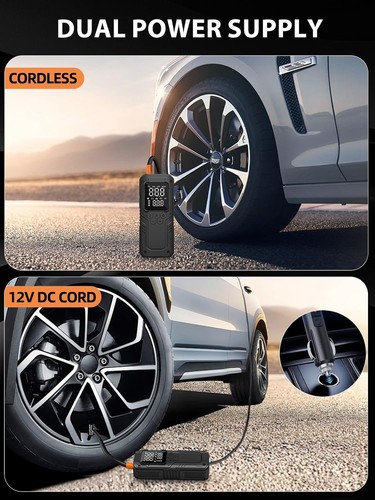 NEW Airsure Battery & 12V Operated Tire Inflator - 150 PSI Cordless Tire Pump - Picture 2 of 12