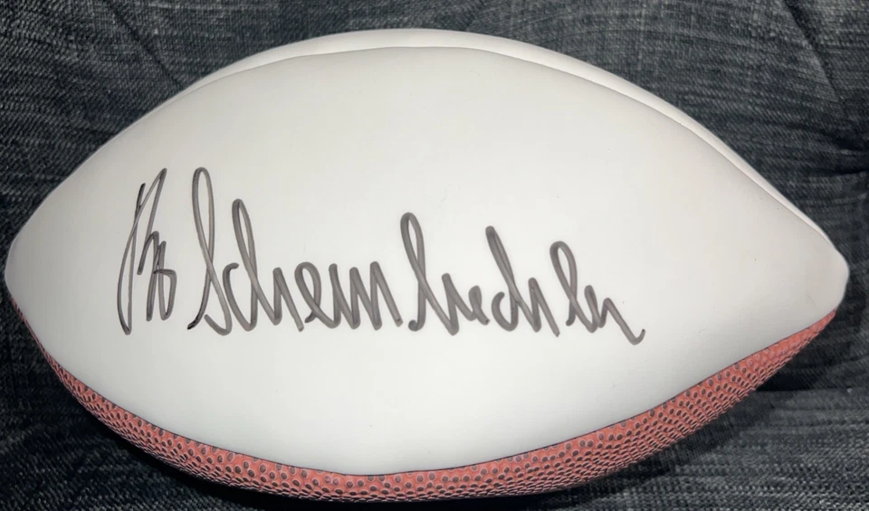 Bo Schembechler signed/Autographed Mini Football By Baden LaSalle Bank With Case - Image 3 of 4