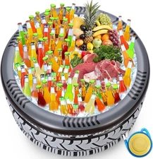 Inflatable Tire Tubes Cooler Large Capacity Inflatable Floating Ice Cooler