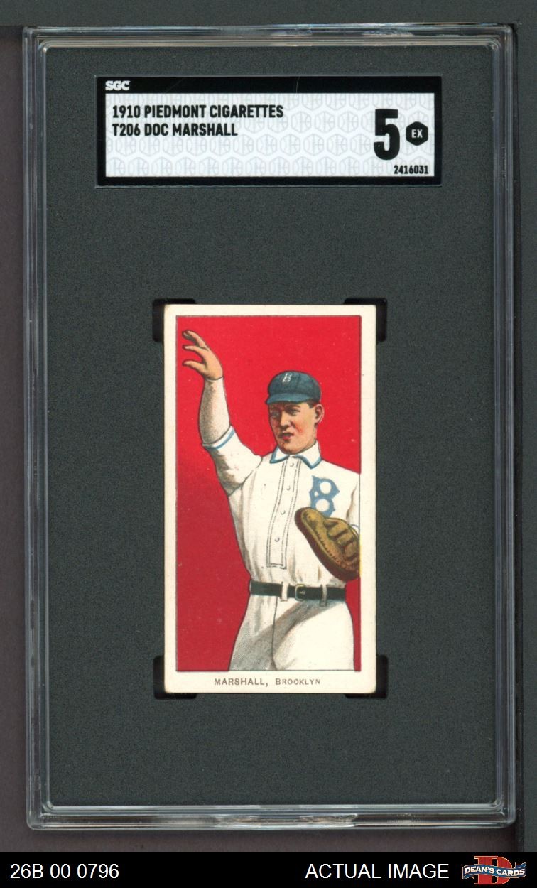 1909 T206 Doc Marshall Superbas (Dodgers) SGC 5 - EX