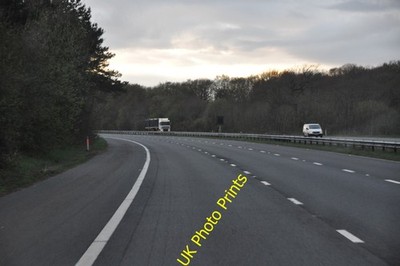 Photo A2 Bridgend District : The M4 Motorway Heol-las Heading westbound  c2014