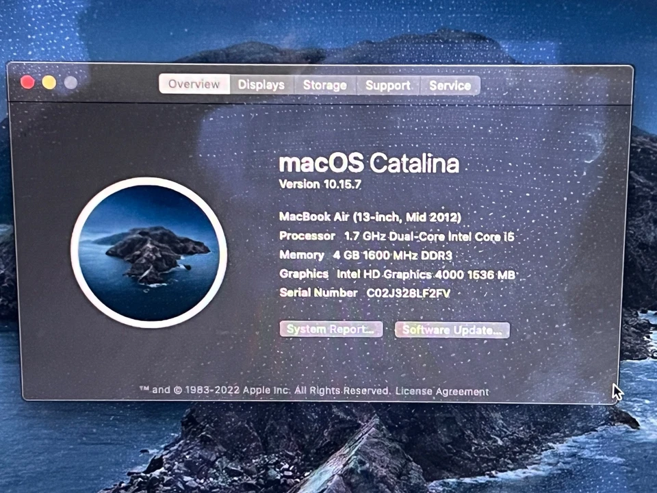 2012 Apple MacBook Air 13 em i5 1.7 GHz 4GB RAM 64GB SSD - Imagem 3 de 4