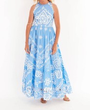 Ck Bradley Trocadero Maxi Dress Bandana Peri