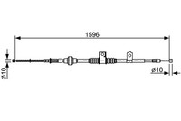 Bosch Handbremsseil Links FüR Lancer 8 1.5-2.0D 01.08- Mitsubishi OE 4820A049