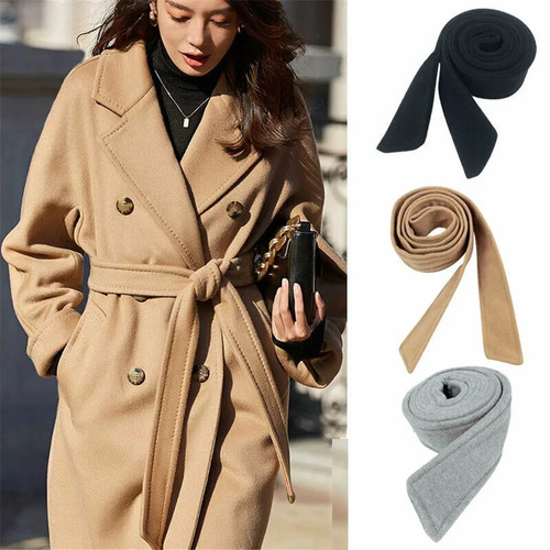 Manteau unisexe fausse laine cravate ceinture 175x5cm ceinture pour veste ou pull - Photo 10/26