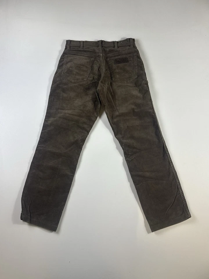 Wrangler Texas Slim Cordhose Herren Braun Five-Pocket gerades Bein W30 L32 - Bild 3 von 4